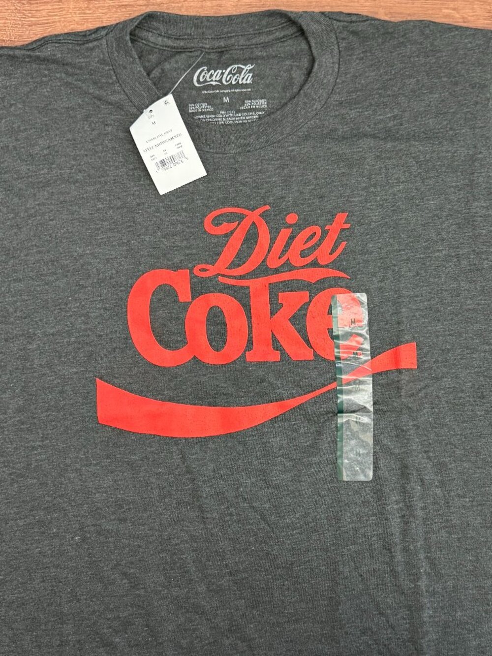 Diet Coke Coca Cola Men’s Medium Gray Graphic Tee NWT